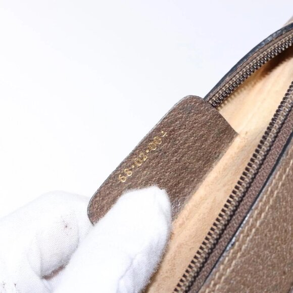 GUCCI GG Supreme Web Sherry Line Shoulder Bag PVC Beige 68 02 004 Auth 134064 - Picture 11 of 16